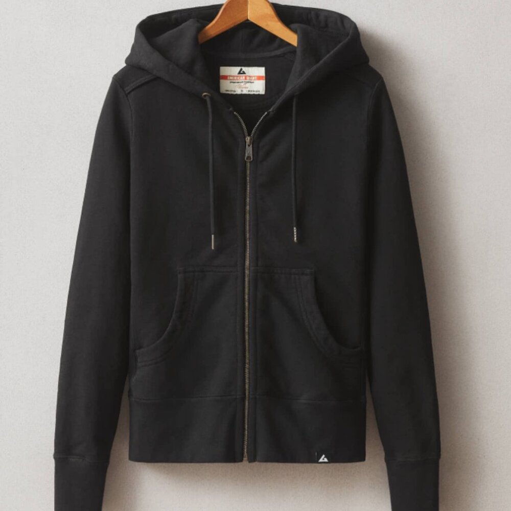 THE GREATEST HOODIE EVER MADE: American Giant Women's Classic Full Zip Black XL